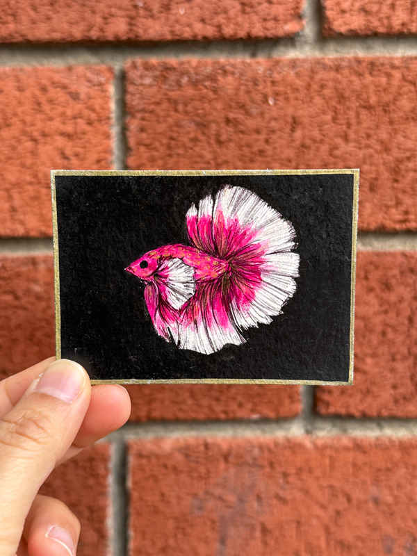 Banshee- ACEO Original Painting by theilonggaartist aceo art card