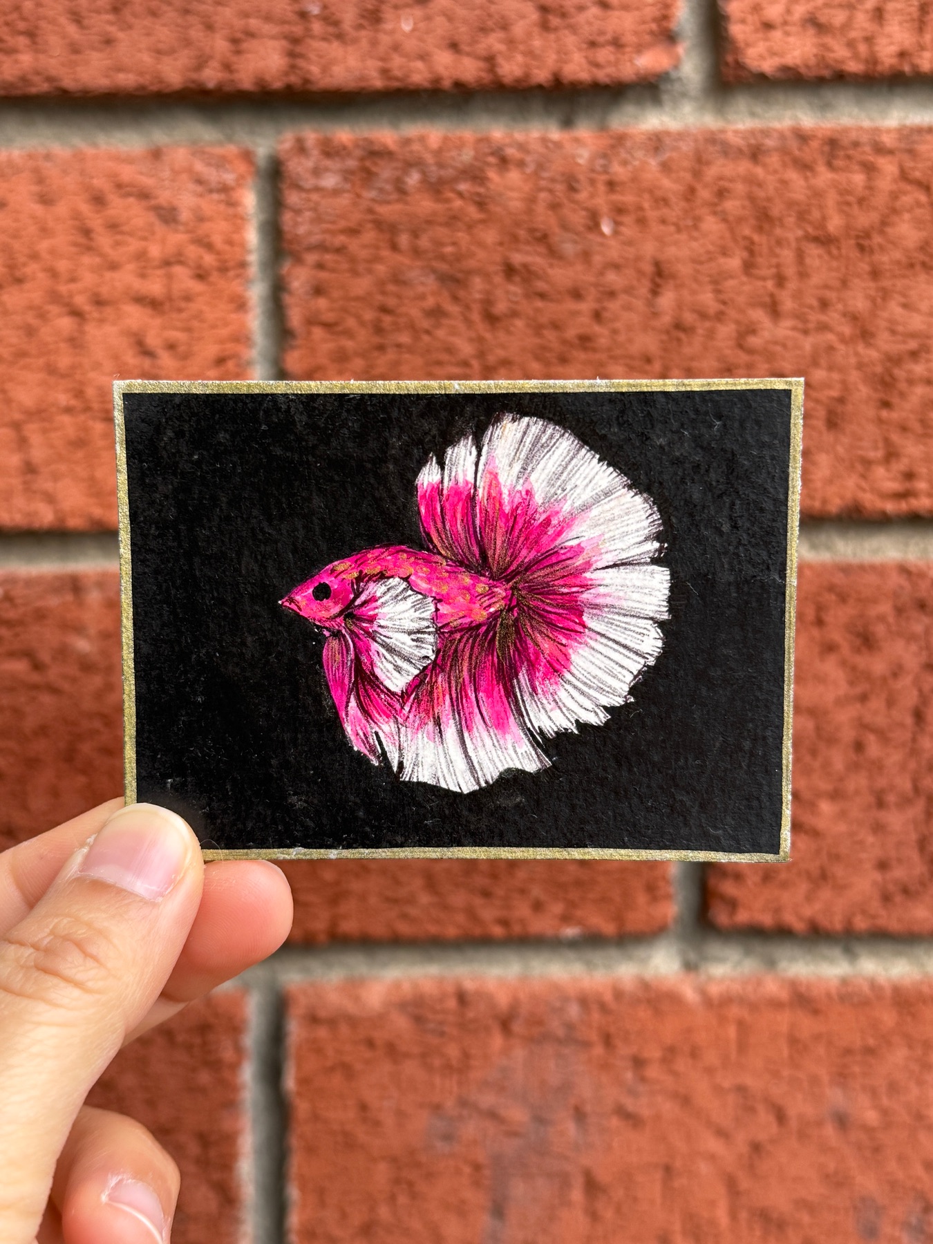 Banshee- ACEO Original Painting by theilonggaartist aceo art card