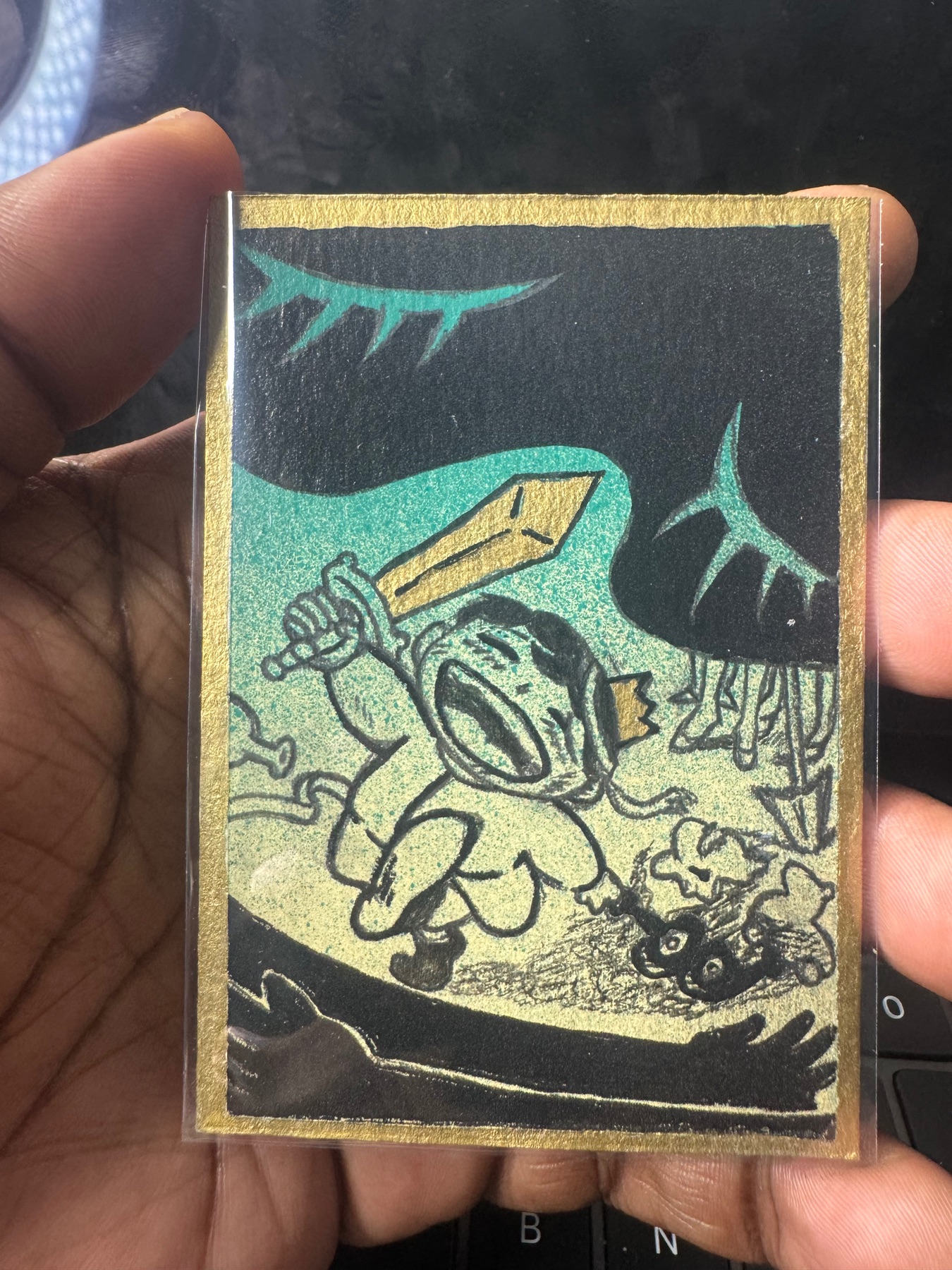“Sword & Crown” Original Hand painted ACEO aceo art card