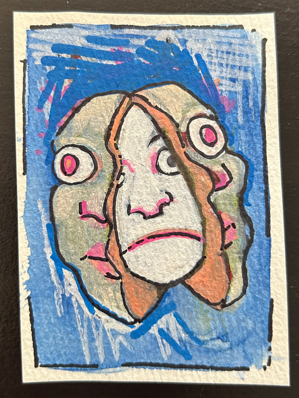 Split aceo art card