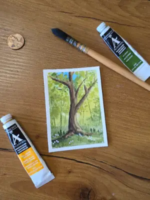 Our Tree aceo art card thumbnail 4