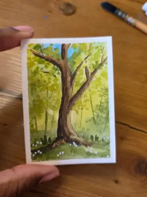 Our Tree aceo art card thumbnail 3