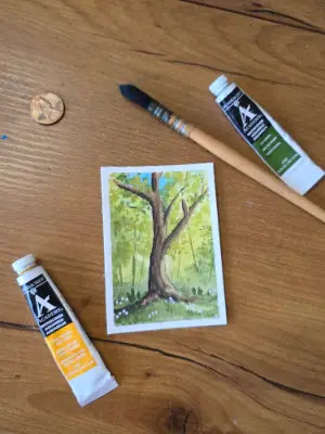 Our Tree aceo art card thumbnail 5