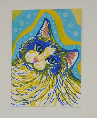 Curious aceo art card thumbnail 1
