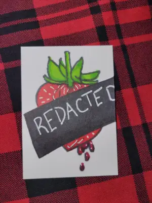 Censored Fruit aceo art card thumbnail 2