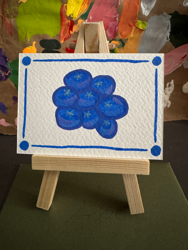 Blueberries aceo art card