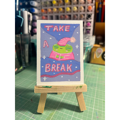 Take a break aceo art card thumbnail 1