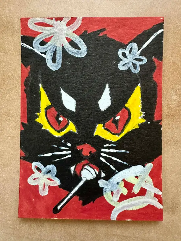 Mr. Cat 2 aceo art card