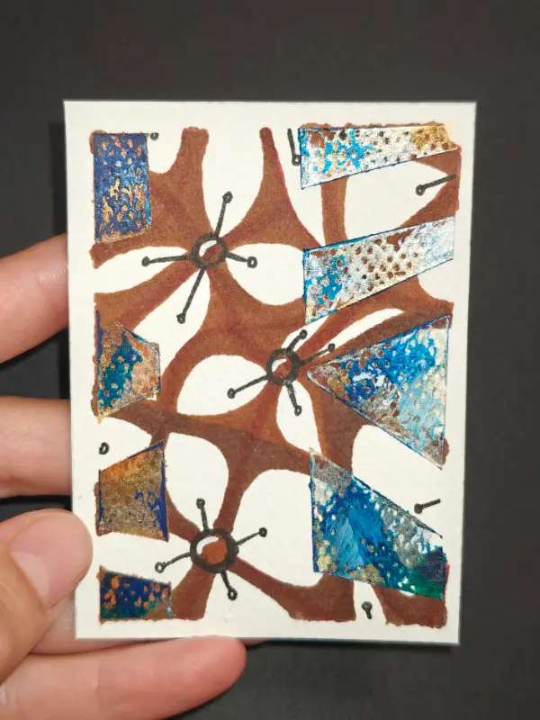 Swimming in the Sound #5 aceo art card