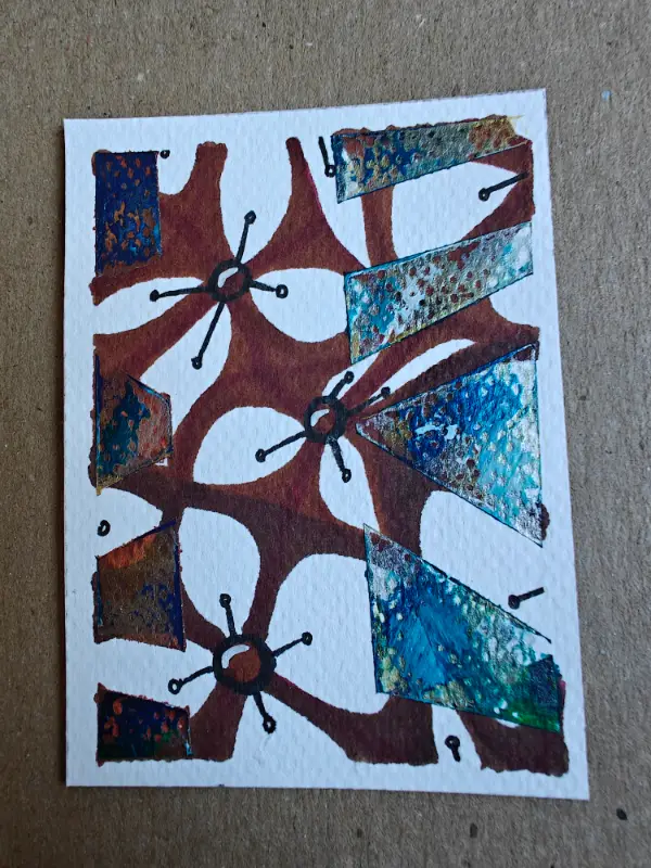 Swimming in the Sound #5 aceo art card
