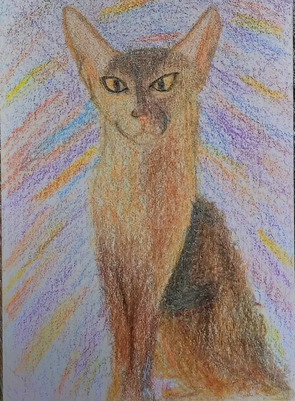 Brown kitty aceo art card
