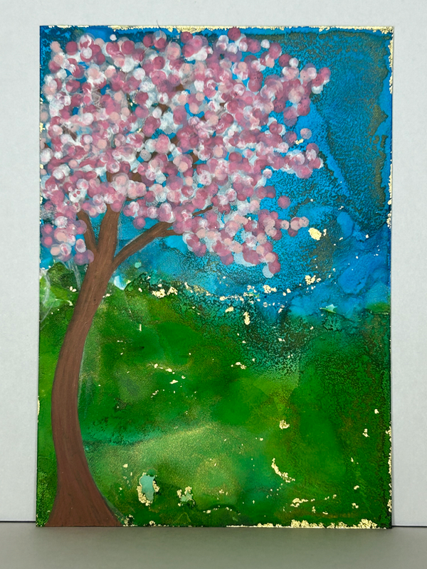 Cherry Blossom aceo art card