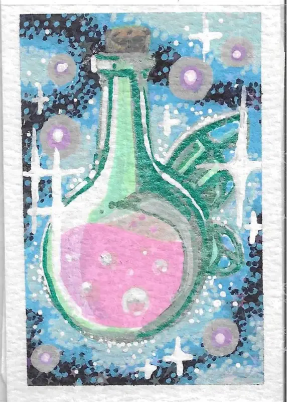 Fairy Tonic aceo art card