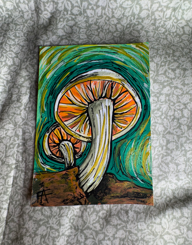 Fungal Treasure aceo art card