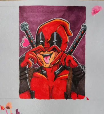 Deadpool's Fanservice aceo art card thumbnail 2