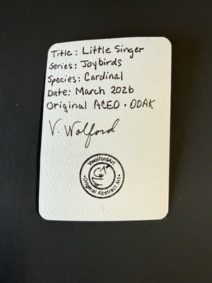 Little Singer  Joybird Series aceo art card thumbnail 2