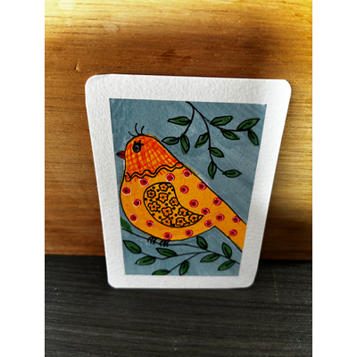 Funky Bird aceo art card thumbnail 1