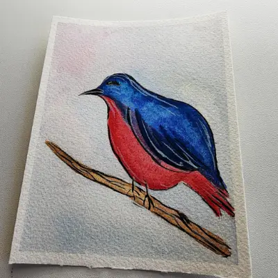 Red belly aceo art card thumbnail 2