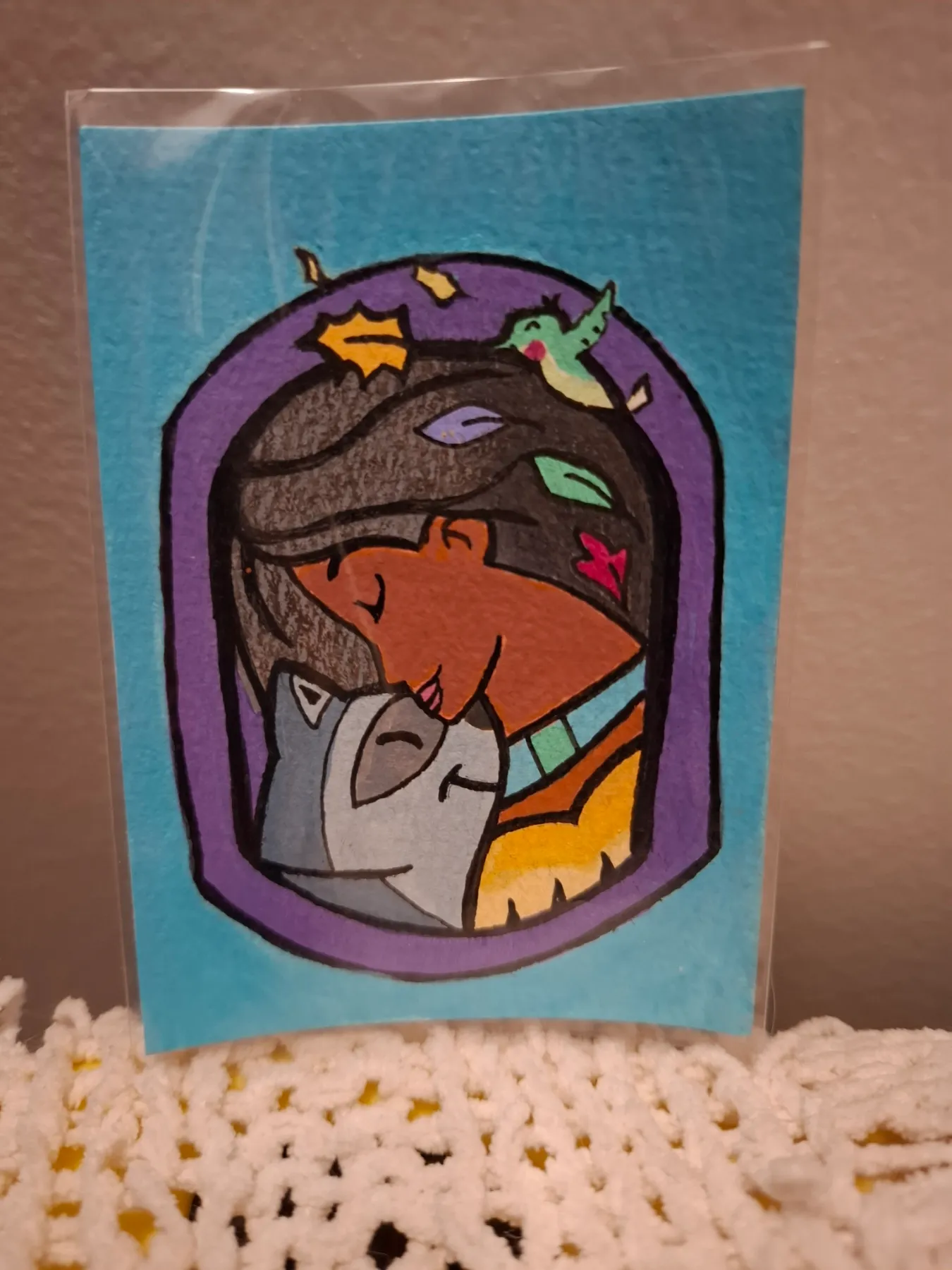 Pocahontas Pooh aceo art card