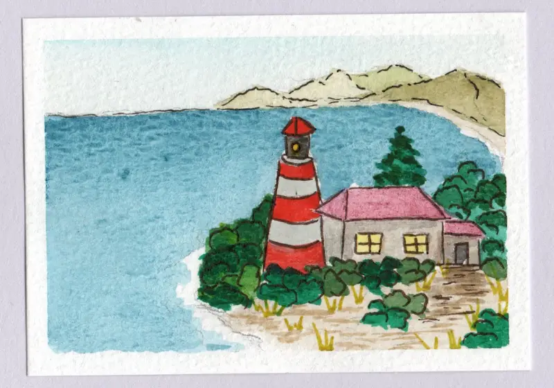 The Point aceo art card