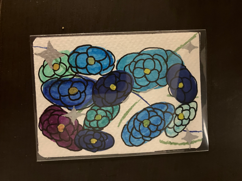 Flowers #7 aceo art card