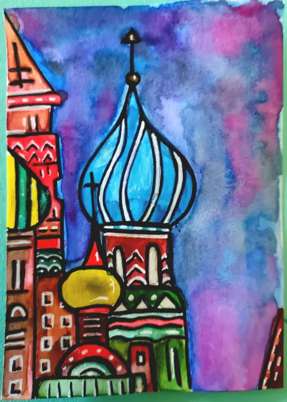 St. Basil's aceo art card