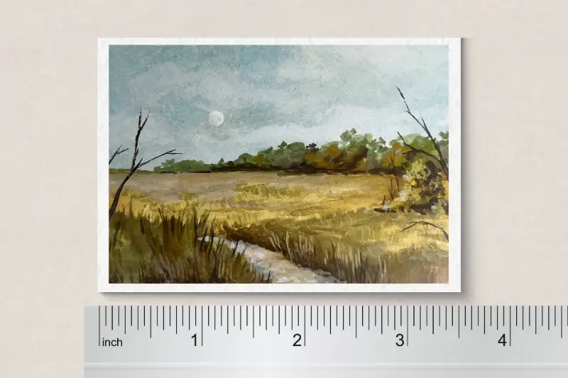 Follow the Moon aceo art card