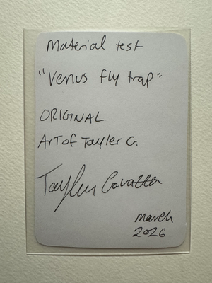 Venus Fly Trap aceo art card thumbnail 2