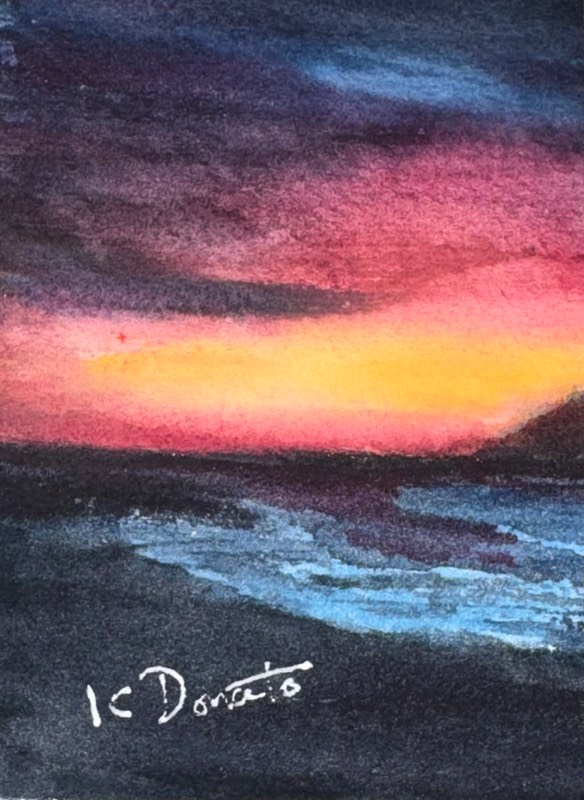 Evening darkness aceo art card