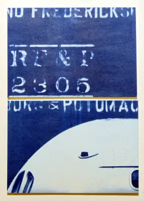 Old Train Cyanotype Original Art Two ACEOs aceo art card thumbnail 2