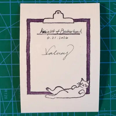 Knight of Brotherhood (Knights of the Flowers 5/8) aceo art card thumbnail 2