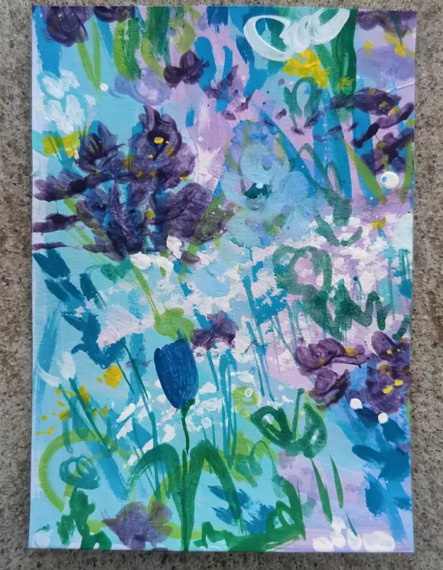 Floral A aceo art card