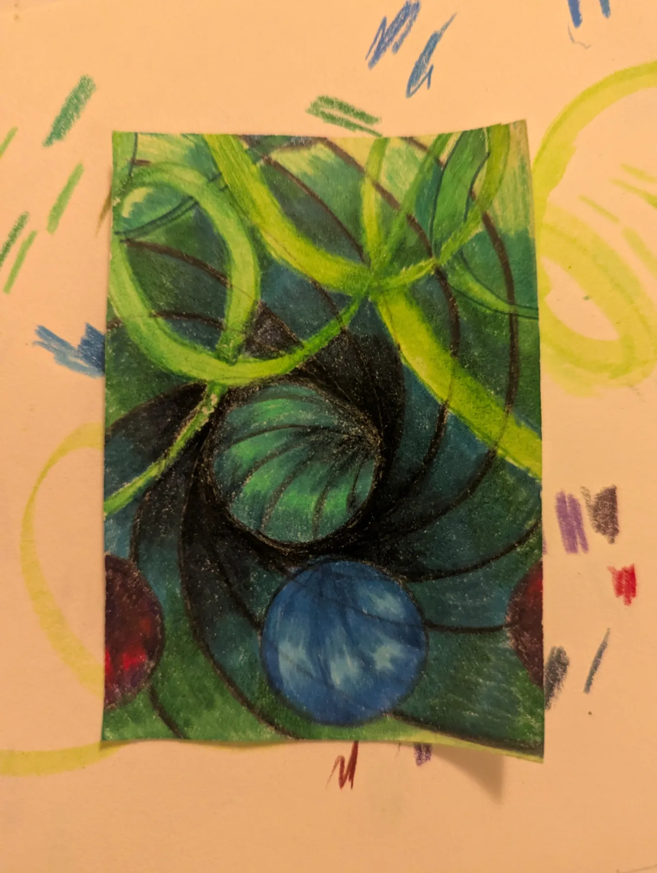 abstract #1 aceo art card