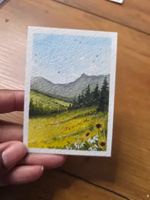 Wildland Blooms aceo art card thumbnail 1