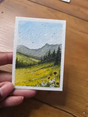 Wildland Blooms aceo art card thumbnail 2