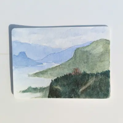 Crown Point aceo art card thumbnail 3
