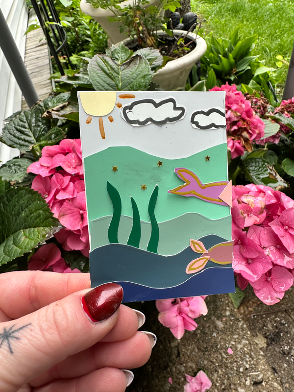 Mermaid aceo art card
