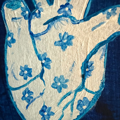 Original Anatomical Heart ACEO | Blue Hearts Vol. 1 #1/3 aceo art card thumbnail 3
