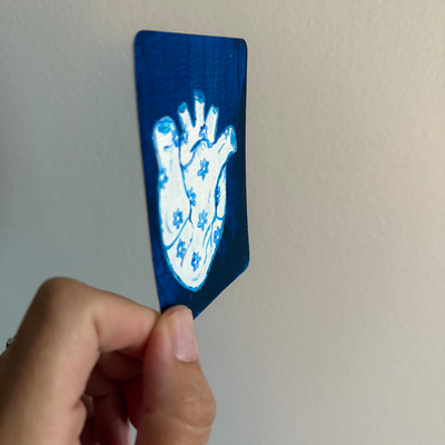 Original Anatomical Heart ACEO | Blue Hearts Vol. 1 #1/3 aceo art card thumbnail 2