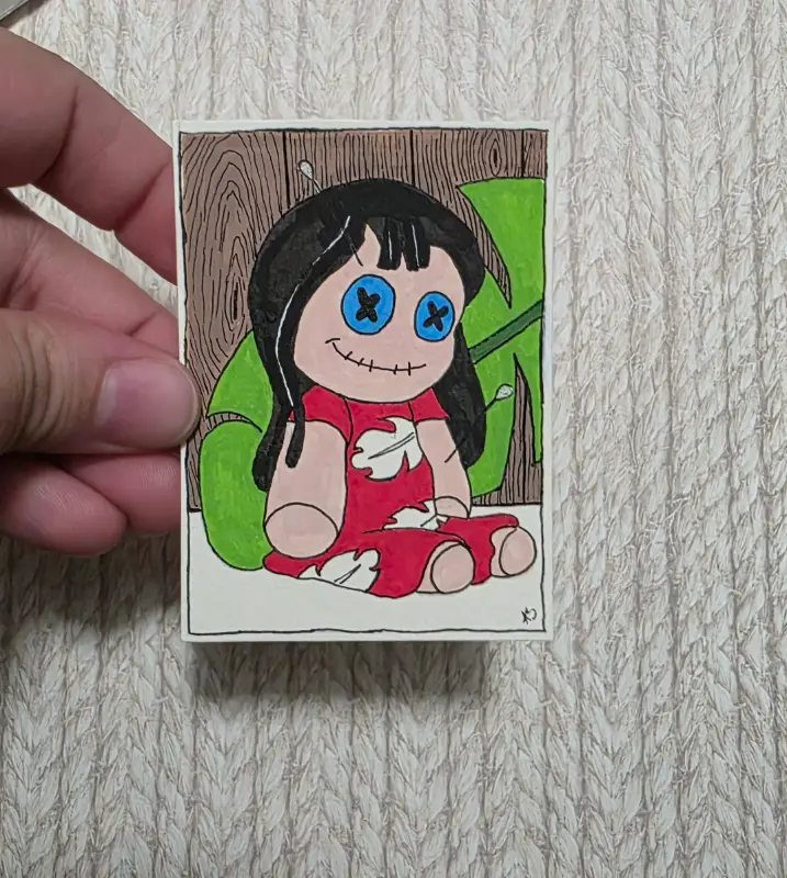Original aceo. Voodoo lilo. aceo art card