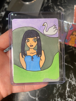 Almost Comfortable aceo art card thumbnail 2