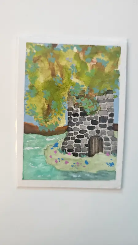 On the lake aceo art card