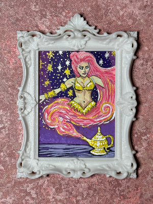 Genie in a bottle aceo art card thumbnail 1