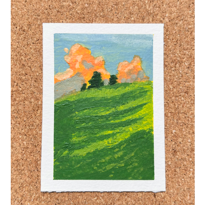 Sunset Shadows aceo art card thumbnail 1