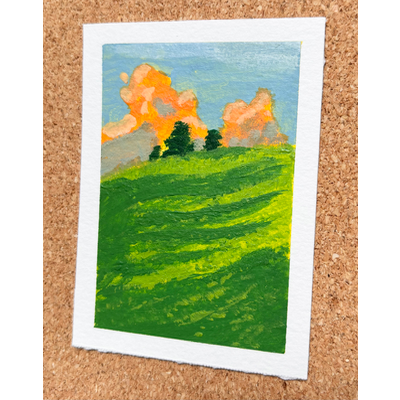 Sunset Shadows aceo art card thumbnail 2