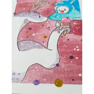 Ice Cream and Glitter🍨 aceo art card thumbnail 3