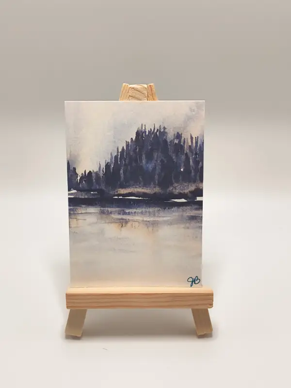 Twilight Pines aceo art card
