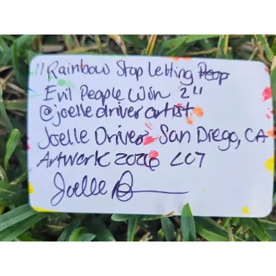 Rainbow Stop Letting People Win 2 aceo art card thumbnail 2