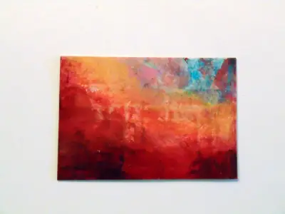 Morning Landscape Original Oil Painting ACEO aceo art card thumbnail 1