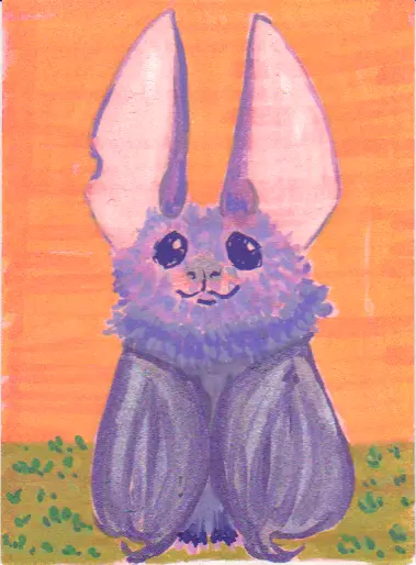 Bebe Bat aceo art card